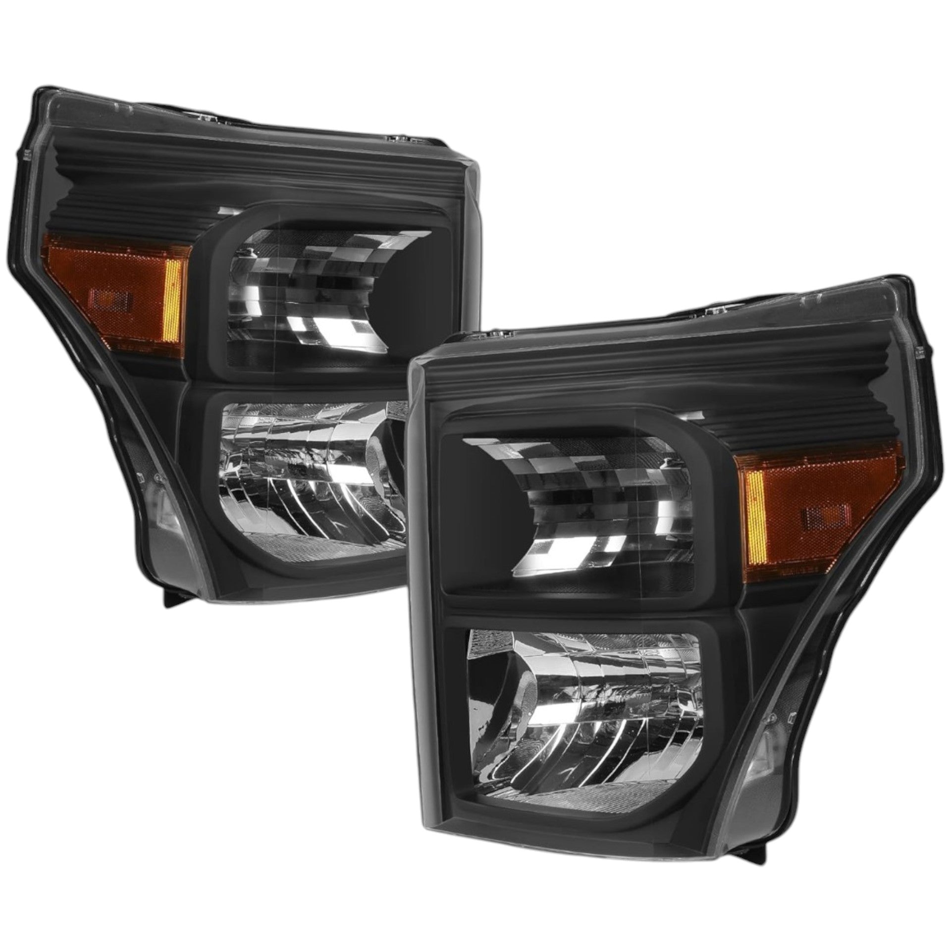 Faros Delanteros Ford Super Duty Negro F-250 F-350 12 - 15 RAG