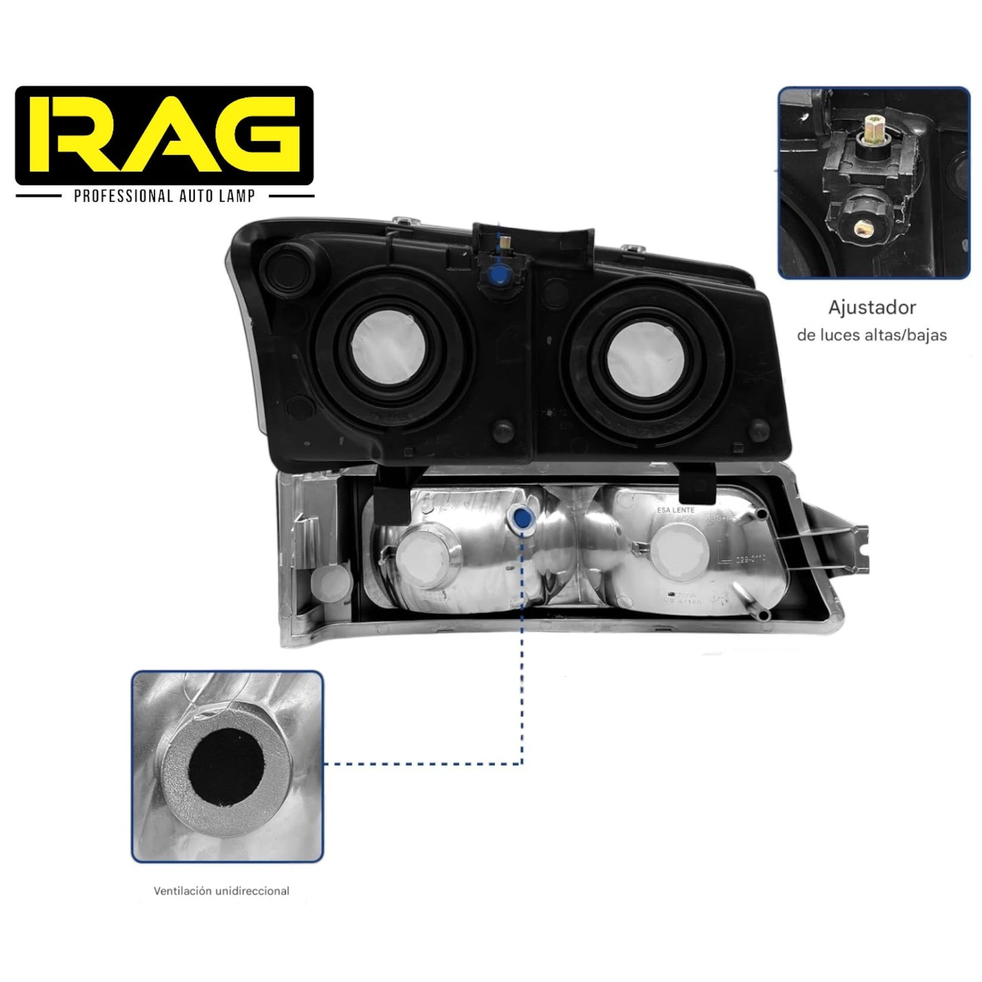 Faros Delanteros Silverado Cheyenne 5.3 Cara De Diablo WHITE 03-07 RAG