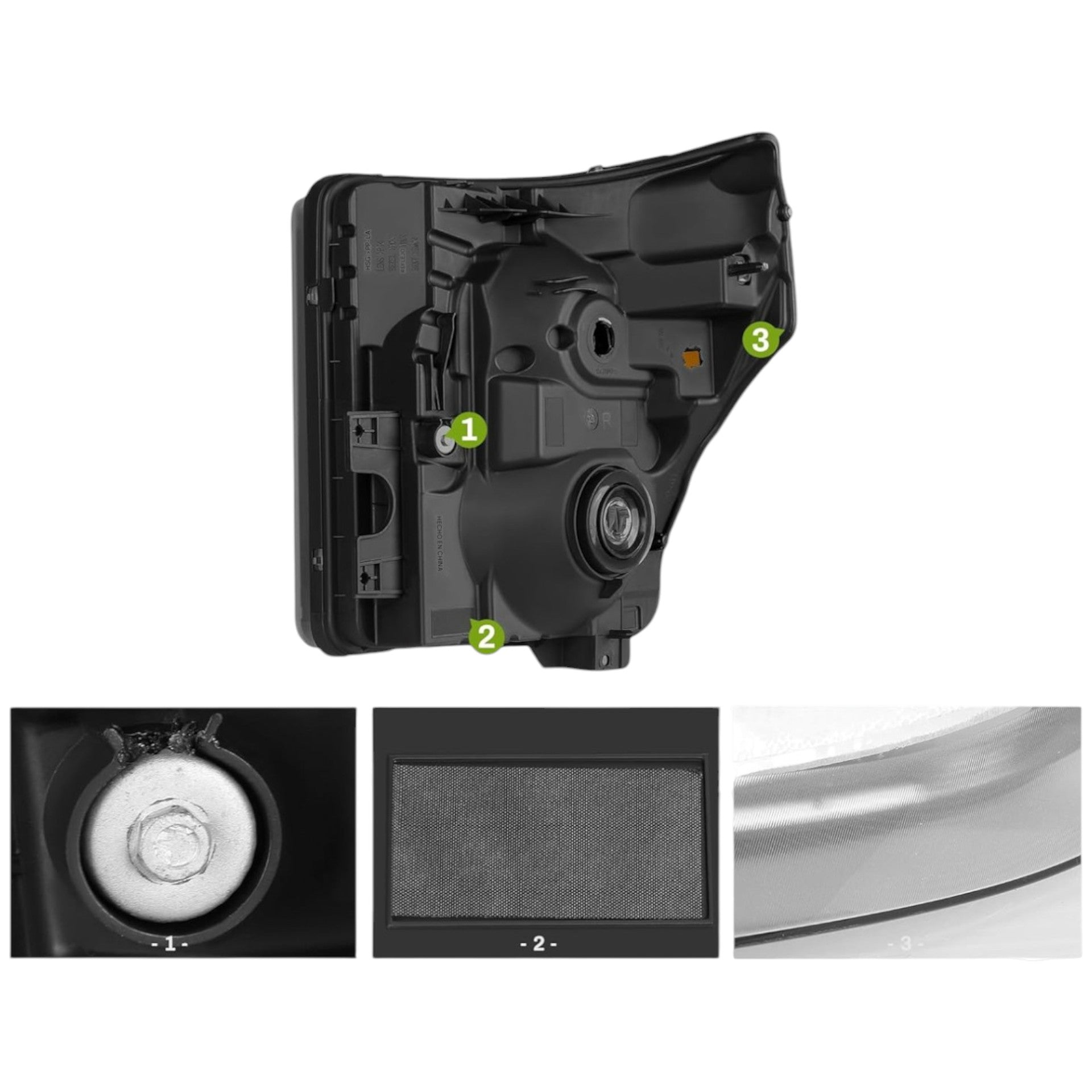 Faros Delanteros Ford Super Duty Negro F-250 F-350 12 - 15 RAG