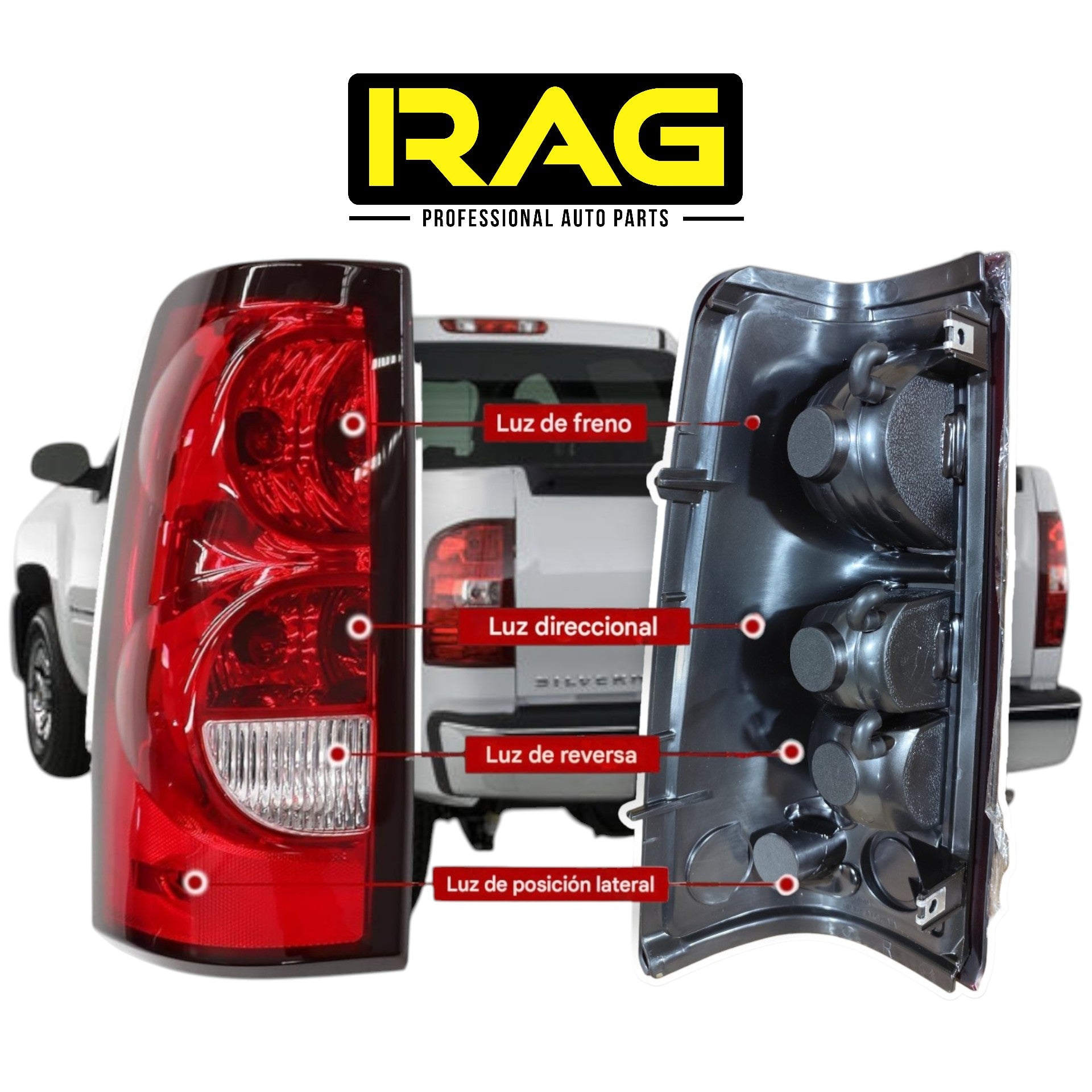 Mica Stop Trasero Cheyenne 5.3 Silverado Cara De Diablo RAG