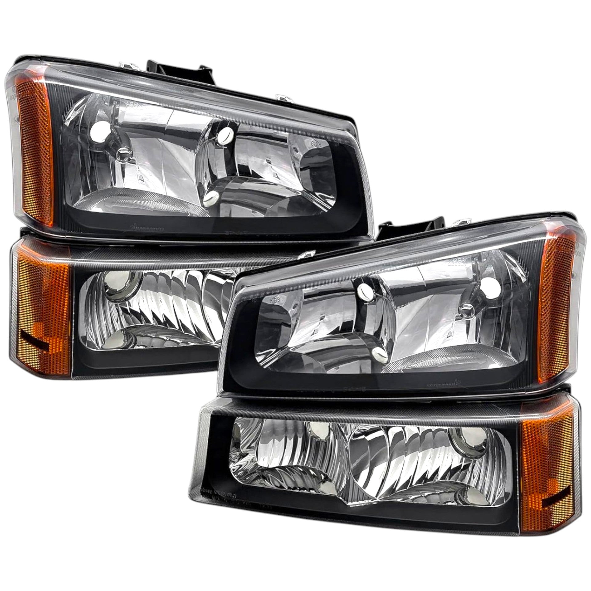 Faros Delanteros Silverado Cheyenne Cara De Diablo BLACK 03 - 07 RAG